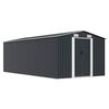 vidaXL Casetta da Giardino 257x489x181 cm in Metallo Antracite