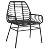 vidaXL Set da Pranzo per Giardino 5 pcs Nero polyrattan