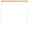 vidaXL Tenda da Sole Retrattile 150x150 cm Giallo e Bianco