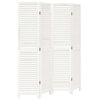 vidaXL Divisorio Ambienti 4Pannelli Bianco Legno Massello di Paulownia