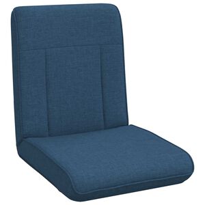 vidaXL Sedia a pavimento regolabile Blu Tessuto