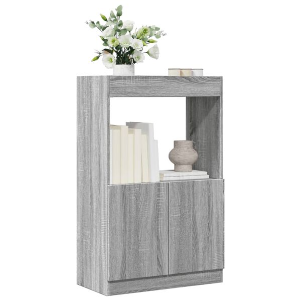 vidaXL Credenza Grigio Sonoma 63x33x100 cm in Truciolato
