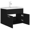 vidaXL Mobile con Lavabo Integrato Nero in Legno Multistrato