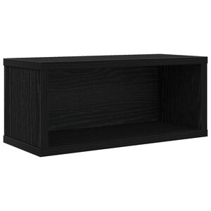 vidaXL Rack per Stoccaggio CD Rovere Nero 40 x 17 x 17 cm
