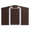 vidaXL Casetta da Giardino 257x580x181 cm in Metallo Marrone