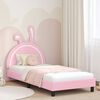 vidaXL Struttura letto bambini con testata Rosa 80 x 200 cm PU
