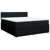 vidaXL Giroletto a Molle con Materasso Nero 200x200 cm in Tessuto