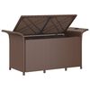 vidaXL Panca da Giardino con Cuscino Marrone 116x46x57cm in Polyrattan