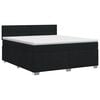 vidaXL Letto box spring con materasso Nero 180 x 200 cm Tessuto