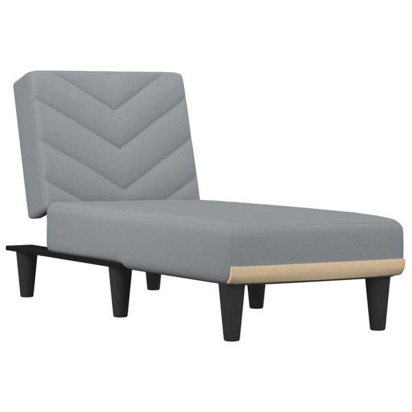vidaXL Chaise Longue in Tessuto Grigio Chiaro