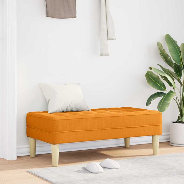 vidaXL panchina con cuscino Giallo Scuro 113 x 57 x 39 cm Tessuto