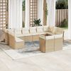 vidaXL Set Divani da Giardino 12 pz con Cuscini Beige in Polyrattan