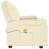 vidaXL Divano Massaggiante 4 Posti con Portabicchieri Crema Similpelle