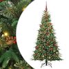 vidaXL Albero di Natale Artificiale con Rami Pieghevoli Verde 180 cm