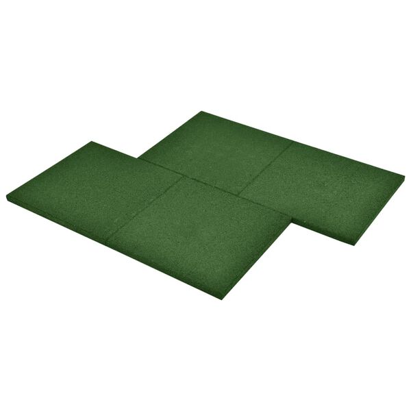 vidaXL Piastrelle Anticaduta 24 pz in Gomma 50x50x3 cm Verde