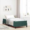 vidaXL Letto a molle con materasso Verde Scuro 80 x 210 cm Tessuto