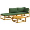 vidaXL Set di divani 4 pz Naturale Legno di Acacia Massello