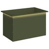 vidaXL Fioriera da giardino con LED Verde Oliva 50 x 80 x 48 cm