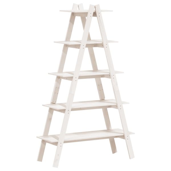 vidaXL Scaffale 5 Ripiani a Forma di A 110x40x180,5 cm Massello Pino