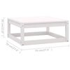 vidaXL Set Divani da Giardino 8 pz Bianchi in Legno Massello di Pino