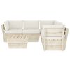 vidaXL Set Divani da Giardino su Pallet 6 pz con Cuscini Legno Abete