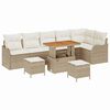 vidaXL Set Divano da Giardino 9 pcs Beige polyrattan