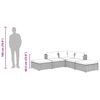 vidaXL Set Divani da Giardino 5 pz con Cuscini in Polyrattan Marrone
