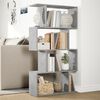 vidaXL Libreria Divisorio 4 Ripiani Grigio 70x24x129 cm Truciolato