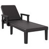 vidaXL Lettino Prendisole 4 Altezze Regolabili Nero 155,5x57x28 cm iPP