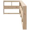 vidaXL Testiera Libreria a L 90 cm in Legno Massello di Pino