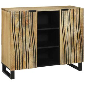 vidaXL Sideboard Marrone 90 x 33 x 75 cm legno massello di mango