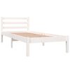 vidaXL Giroletto in Legno Massello Bianco 75x190 cm Small Single