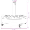 vidaXL Base per Ombrellone con Ruote per Pali &Oslash;38/48 mm 27 kg Rotonda