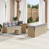 vidaXL Set Divano da Giardino con cuscino 11 pcs Beige e Grigio Chiaro