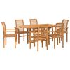 vidaXL Set da Pranzo per Giardino 7 pz Marrone Legno di teak solido