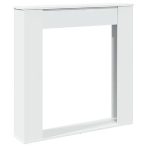 vidaXL Cornice per Camino Bianca 100x20x100 cm in Truciolato