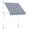 vidaXL Tenda da Sole Retrattile Manuale 200 cm a Strisce Blu e Bianche