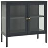 vidaXL Credenza Antracite 70x35x70 cm in Acciaio e Vetro