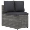 vidaXL Set Divani da Giardino 4 pz con Cuscini in Polyrattan Grigio