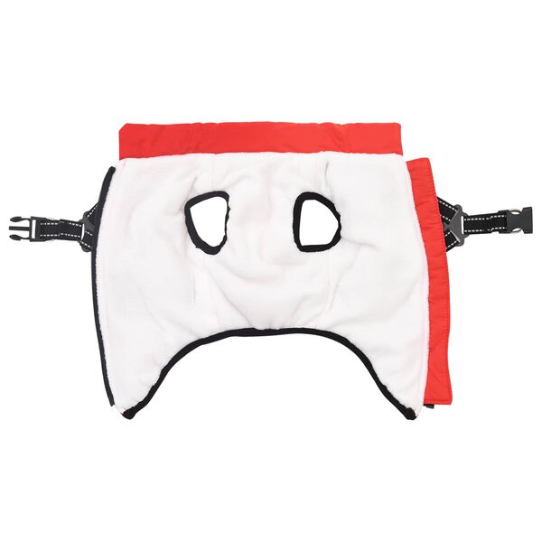 vidaXL Cappotto per Cani con imbracatura Rosso L28 Pile e Poliestere