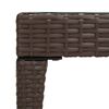 vidaXL Tavolino Marrone 50x50x38 cm Polyrattan e Vetro Temperato