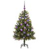 vidaXL Albero di Natale artificiale pieghevole con coni Verde 120 cm