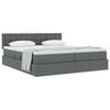 vidaXL Letto con Contenitore Grigio scuro 180 x 200 cm Pelle Sintetica
