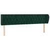 vidaXL Testiera ad Orecchio Verde Scuro 203x23x78/88 cm in Velluto