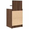 vidaXL Comodino con 2 Cassetti Rovere Marrone 38x34x80 cm