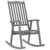 3064217 vidaXL Rocking Chair with Cushions Grey Solid Acacia Wood (311845+47540)