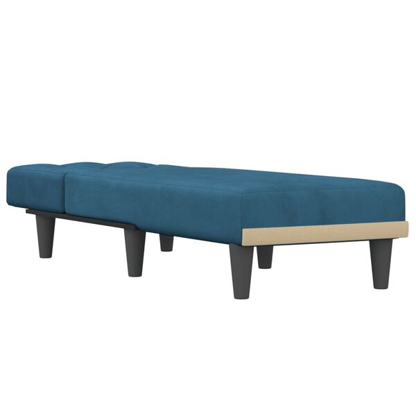 vidaXL Chaise Longue in Velluto Blu