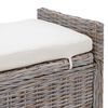 vidaXL Panchina con contenitore Grigio 110 x 40 x 50 cm Rattan