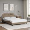 vidaXL Letto Viana con Materasso Cappuccino 140x200cm Similpelle