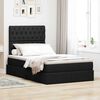 vidaXL Letto con contenitore e materasso Nero 120 x 190 cm Tessuto